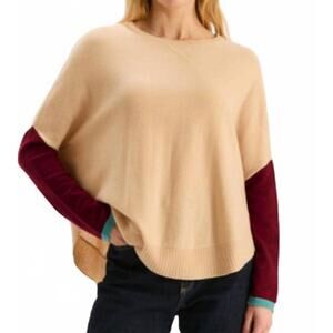 NEW TYLER BOE bailey cashmere capelet sweater in multi